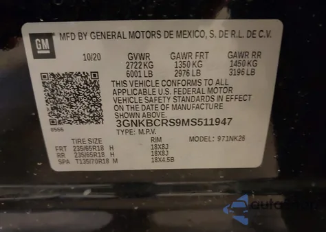 2021 Chevrolet Blazer Fwd 2Lt from USA, damaged, VIN 3GNKBCRS9MS511947